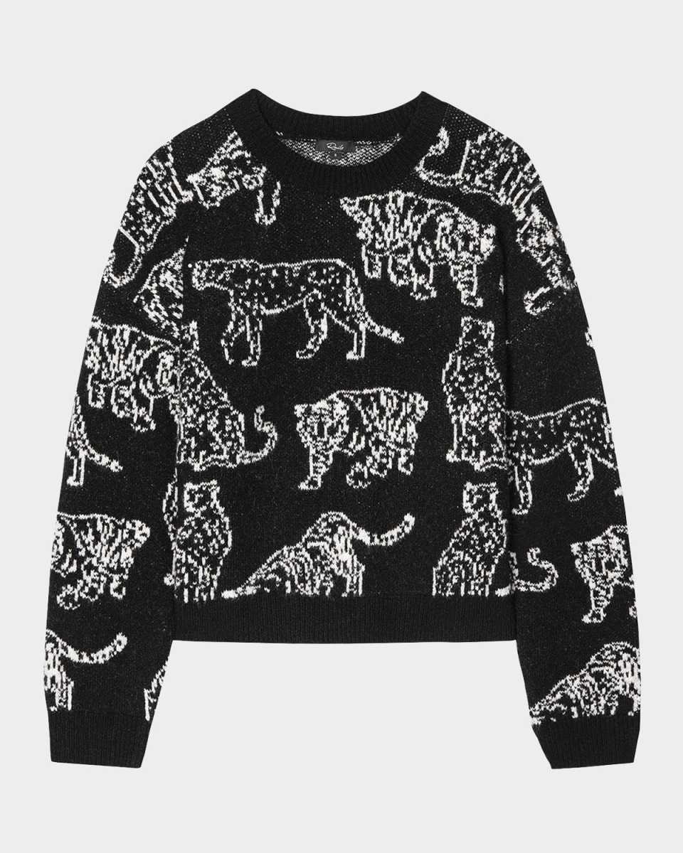Perci Animal Print Wool-Blend Sweater